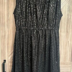 Lane Bryant Black Sequin Dress